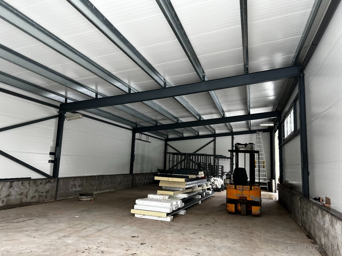 OCEĽOVÁ KONŠTRUKCIA HALY - MONTOVANÁ HALA 8x18x5m