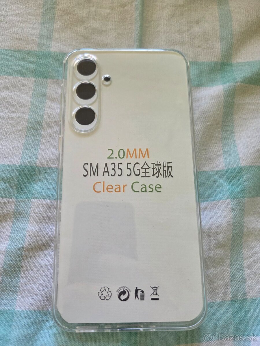 Obal zadný na Samsung A35 5g a A25 Priesvitný