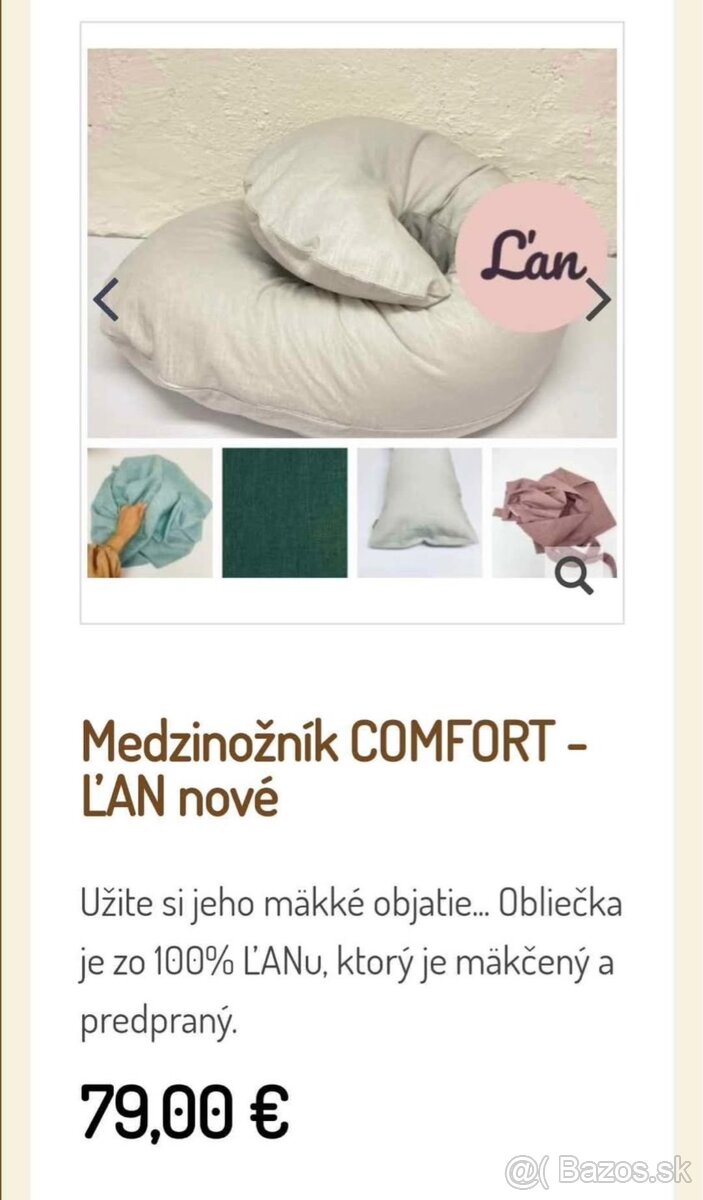 Medzinožník / tehotenský vankúš (z ĽANU)