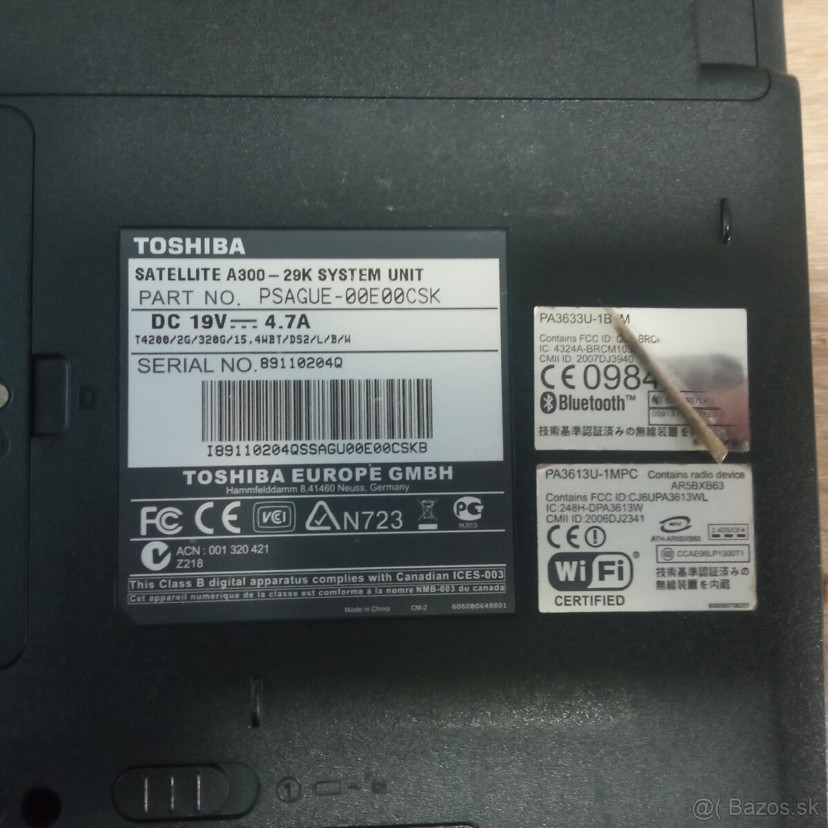 notebook na nahradne diely