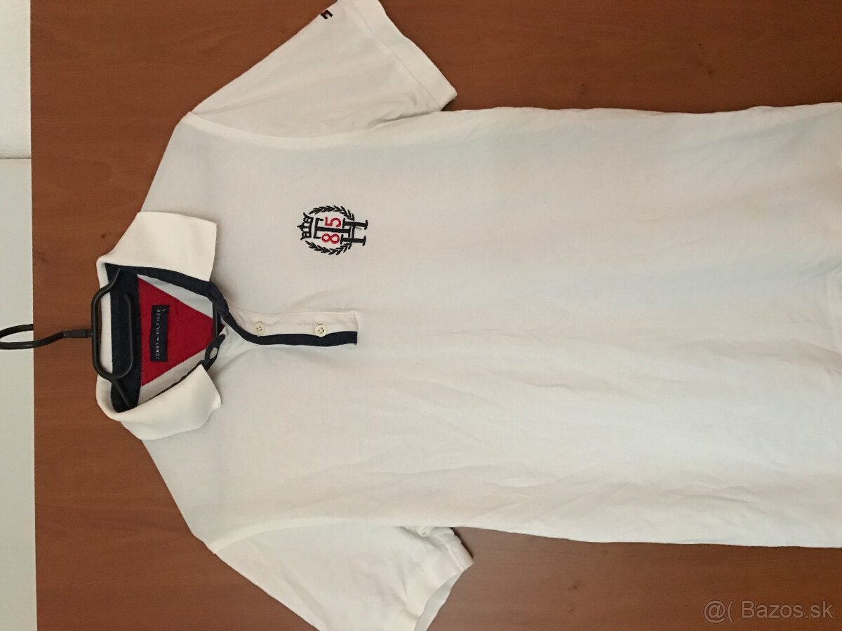TOMMY HILFIGER originál white pánske polotricko L/XL
