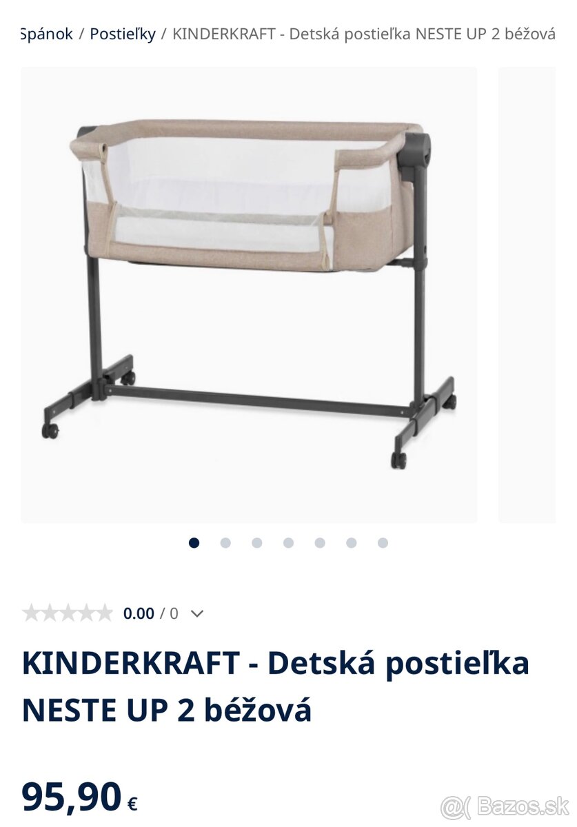 Kinderkraft Detská postieľka NESTE UP 2 beige