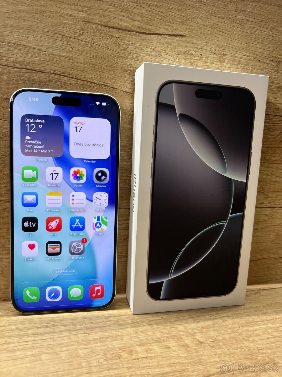 Apple iPhone 16 Pro Max, 512gb, White Titanium, TOP STAV