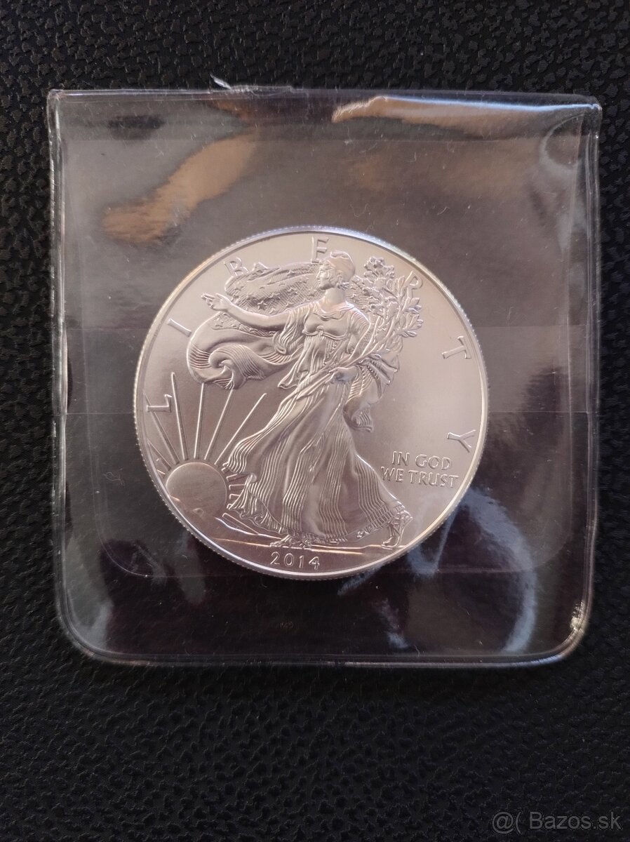 Silver dollar,bankovky,puzdro