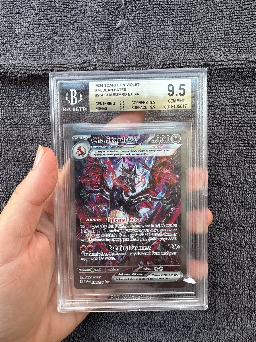 Pokemon karta kartičky	Charizard paldean flames	234	BGS 9.5