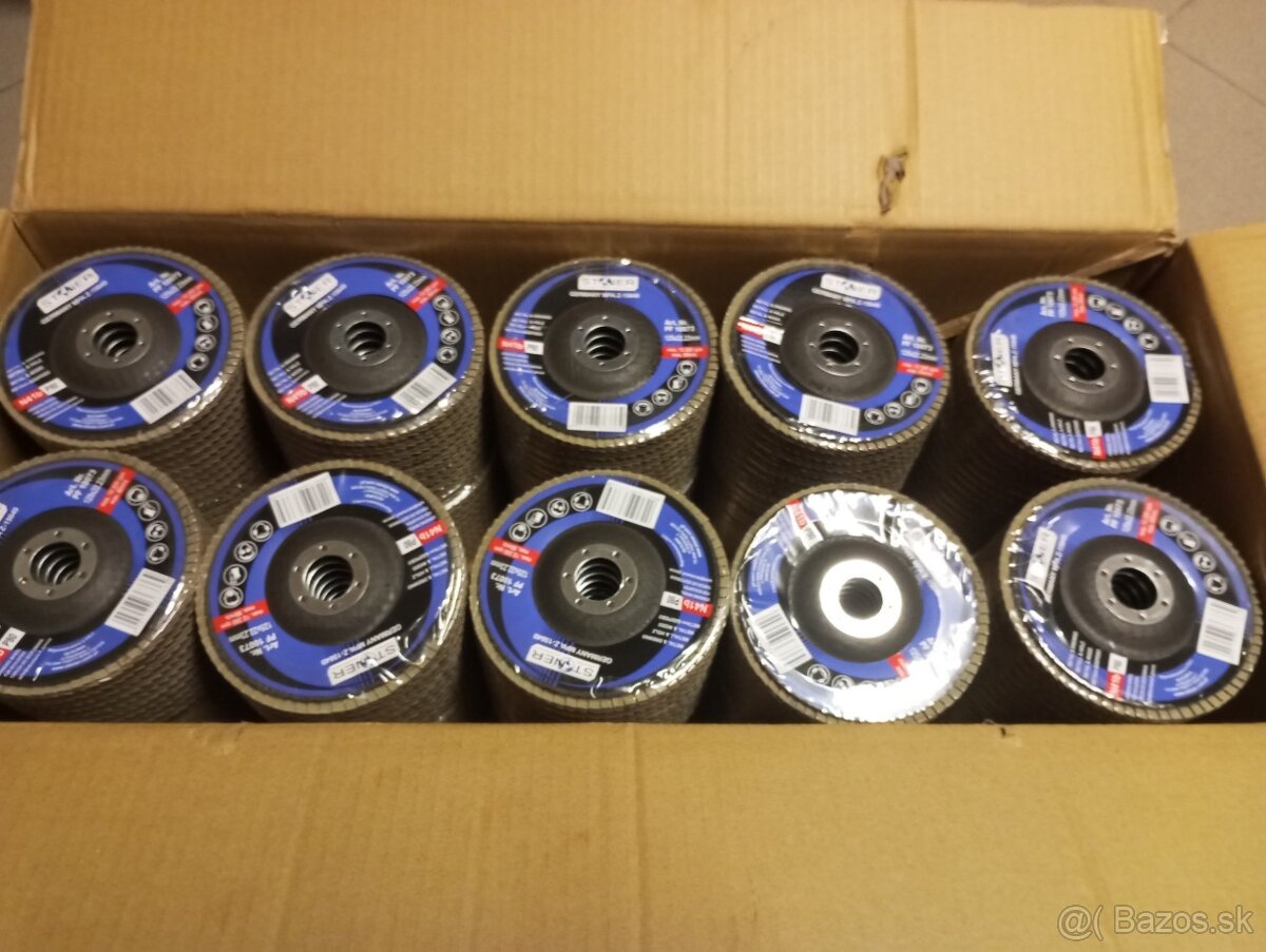 lamelové vejárové kotúče 125mm , zrnitosť 40,60,80 - nové