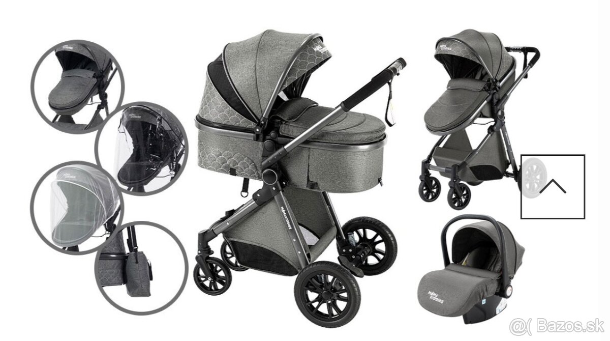 Kočík 3v1- hnedej farby