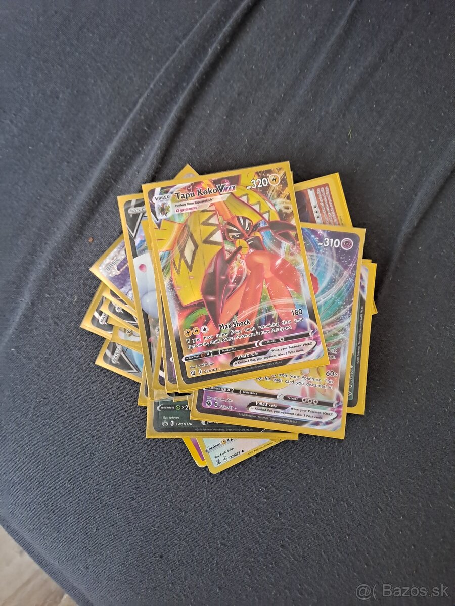 predám zberateľské kúsky kartičiek pokémon