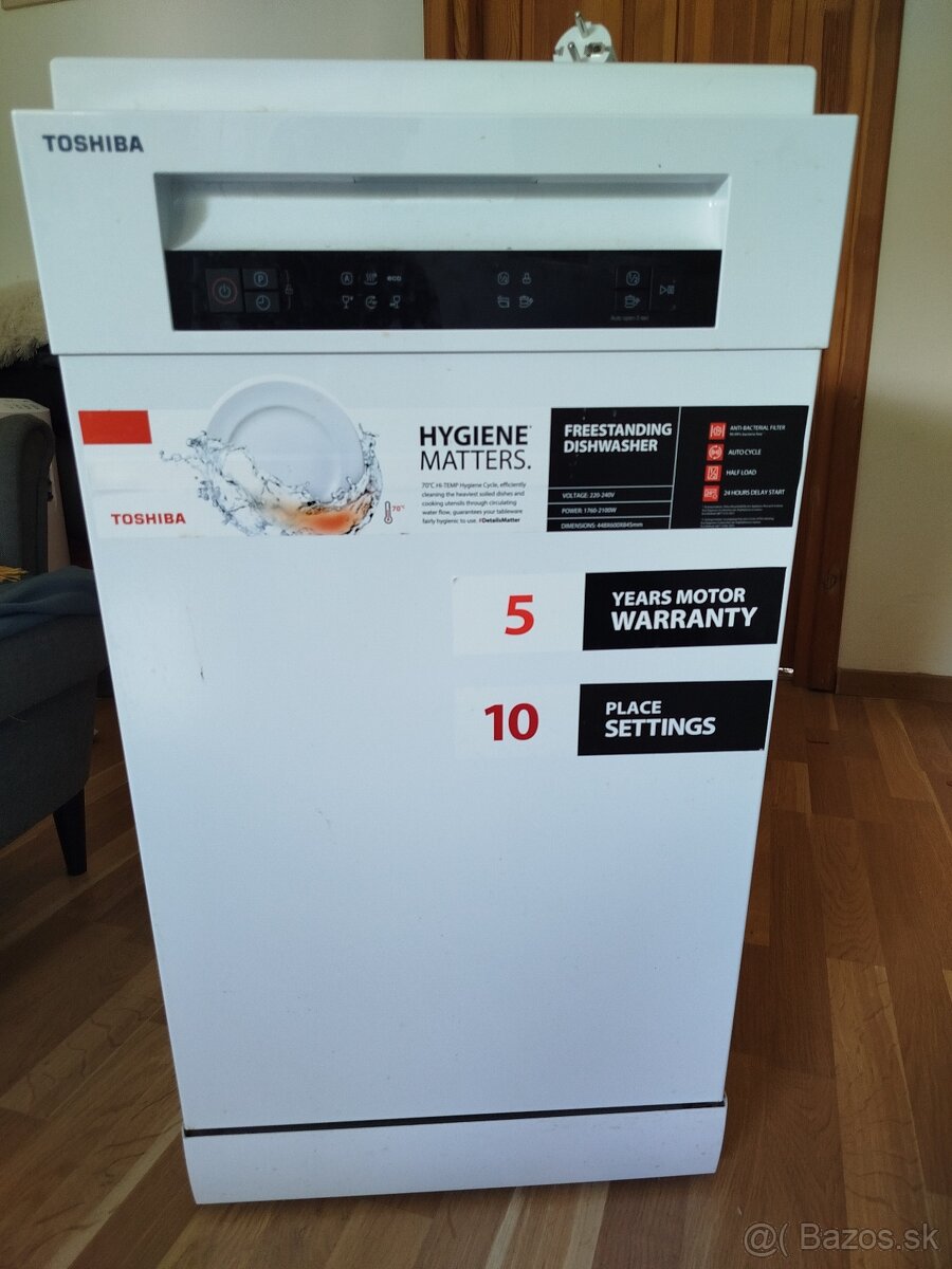 Umývačka riadu Toshiba 45 cm