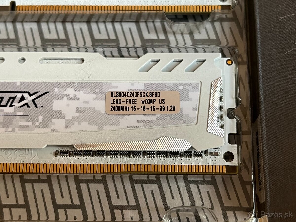 2x Crucial 8 GB DDR4 2400 MHz CL16 Ballistix Sport LT White
