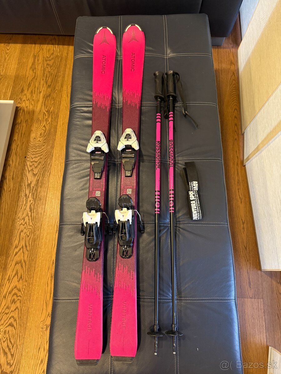 Predám dievčenské lyže Atomic Vantage 140cm s viazaním