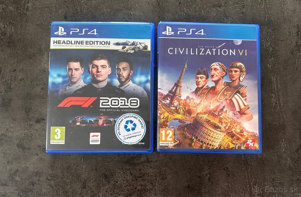 PS4 hry – F1 2018 Headline Edition + Civilization VI