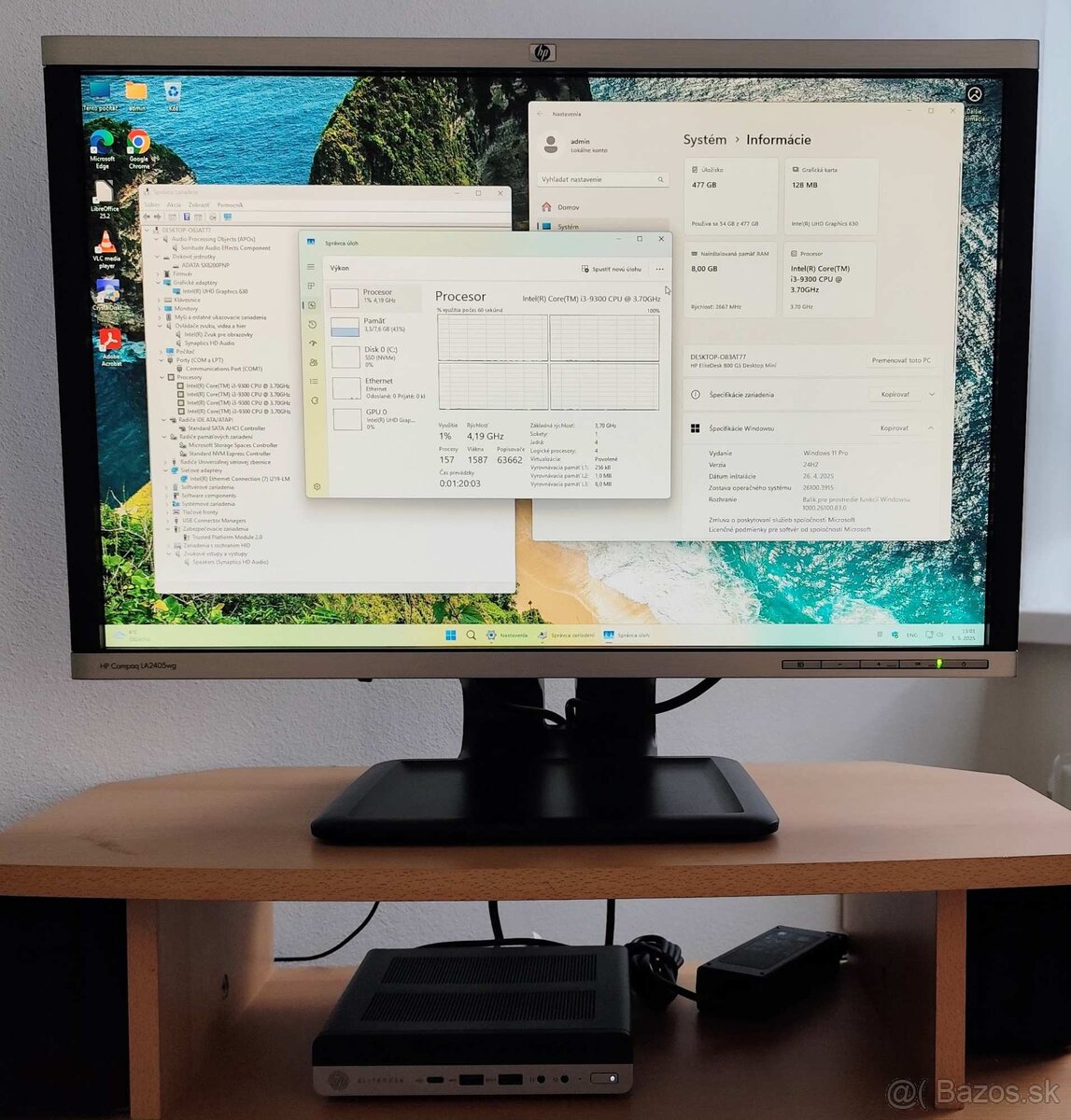 Komplet pocitac pamet 8GB, disk NVME 500GB