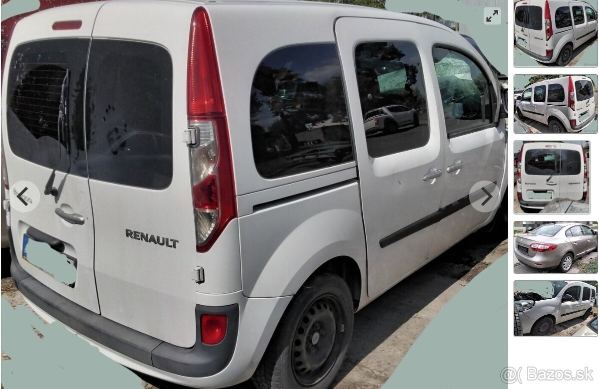 RENAULT KANGOO 1.5 dCi 2017 predám DVERE, MOTOR K9K E6, TRYS