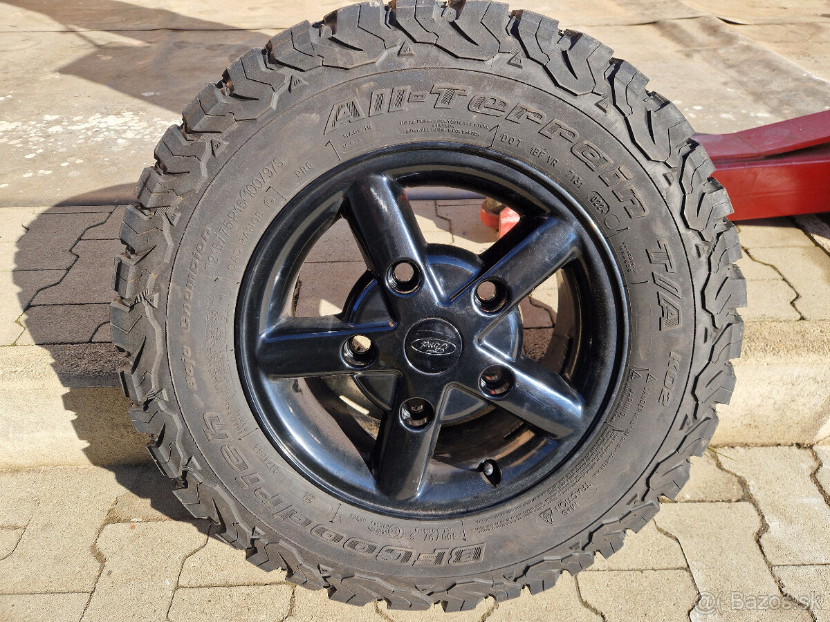 AL disky ford 5x160 r15, pneu All-terrain 215/75 r15