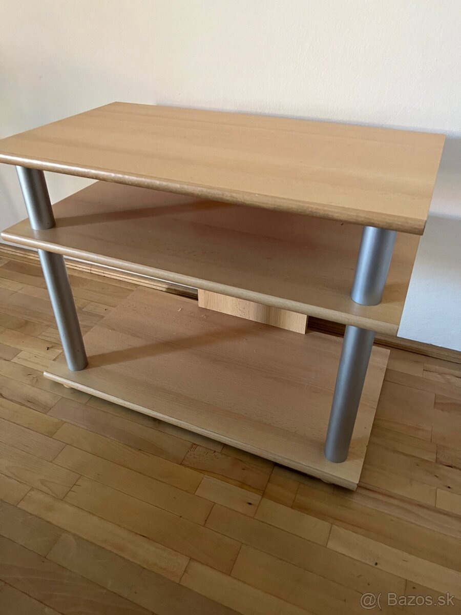TV-stolík bledý a tmavý