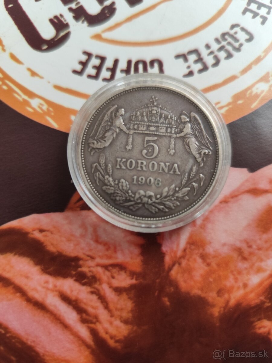 Rak Uhorska 5korona z roku 1906RRR