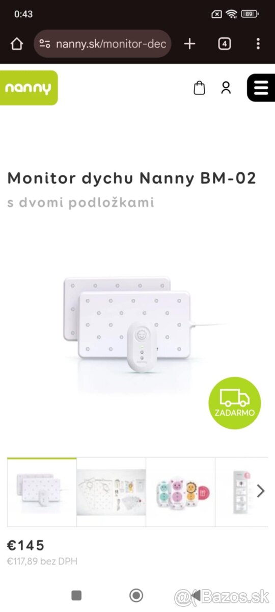 Monitor dychu nanny