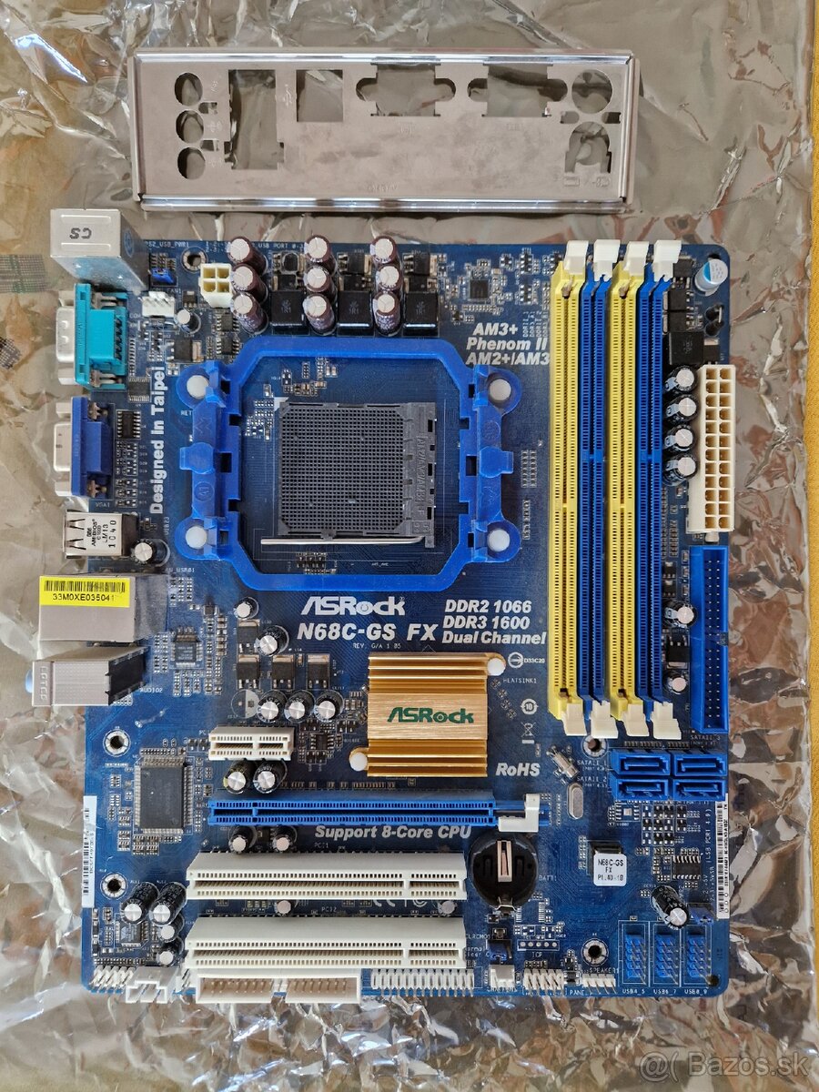 ASRock N68C-GS FX, AM2+ AM3 AM3+ , DDR2 / DDR3