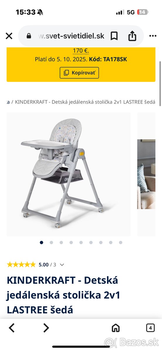Detská stolička