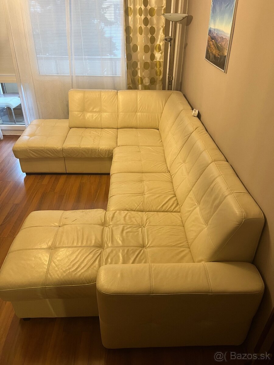 Biely Kožený gauč