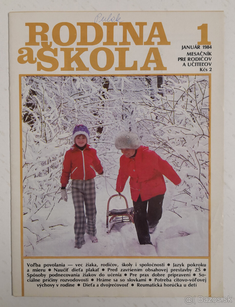 Retro časopisy Rodina a škola