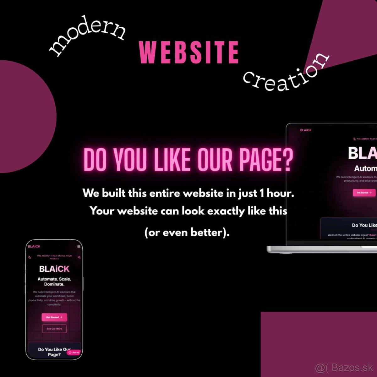 Tvorba web stránok za 24 hodín