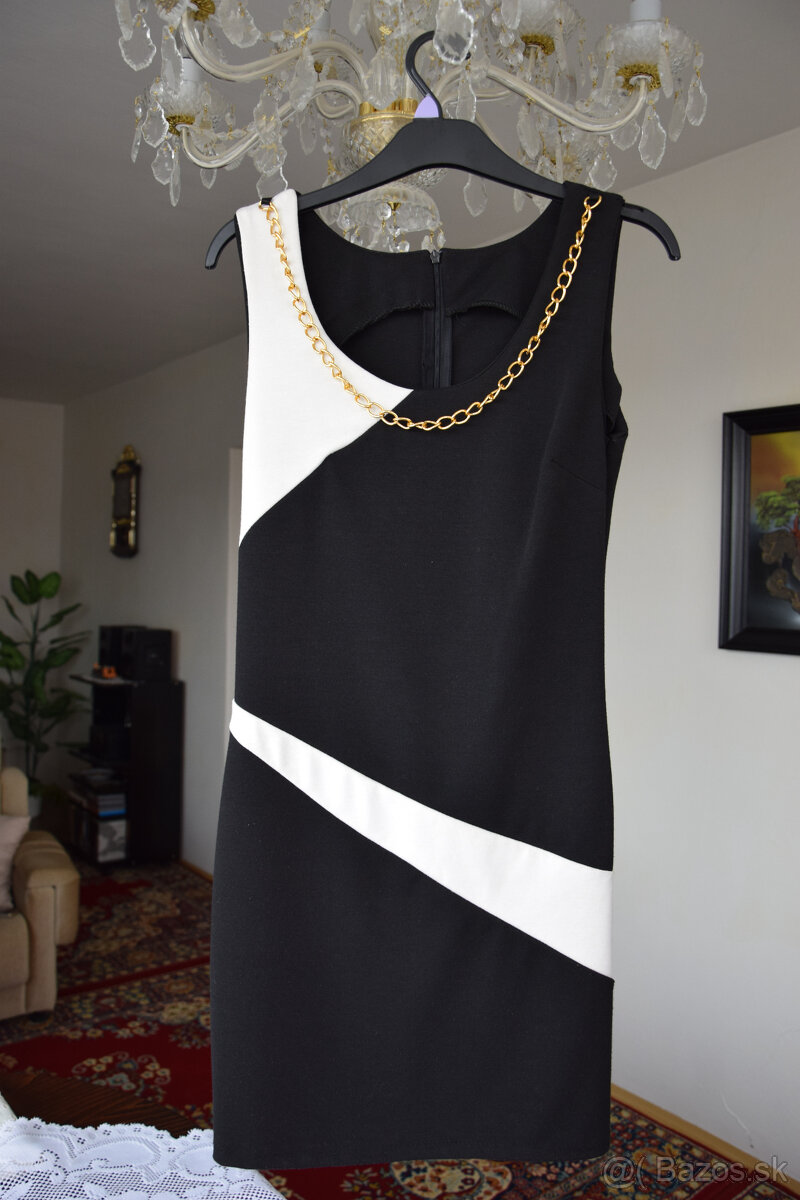 Čierno-biele elegantné šaty