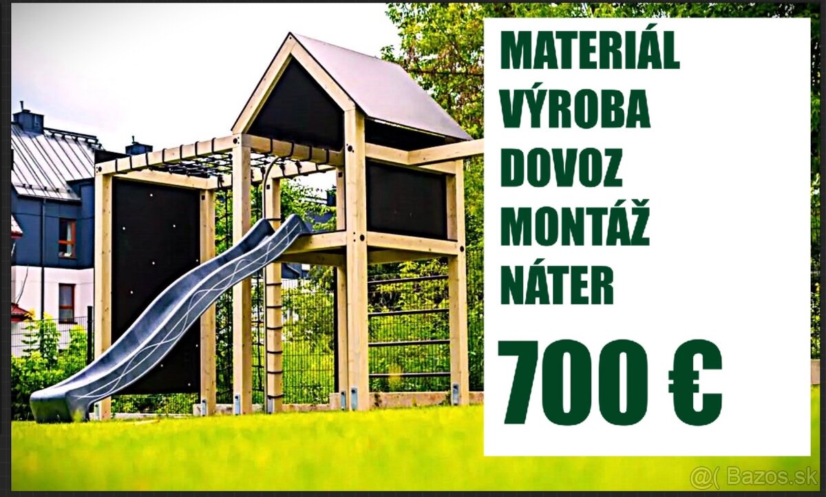 DETSKÝ DOMČEK - výroba a montáž nového detského ihriska