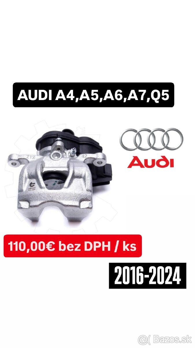 Nové zadné brzdové strmene s motorčekom pre AUDI 2016-2024