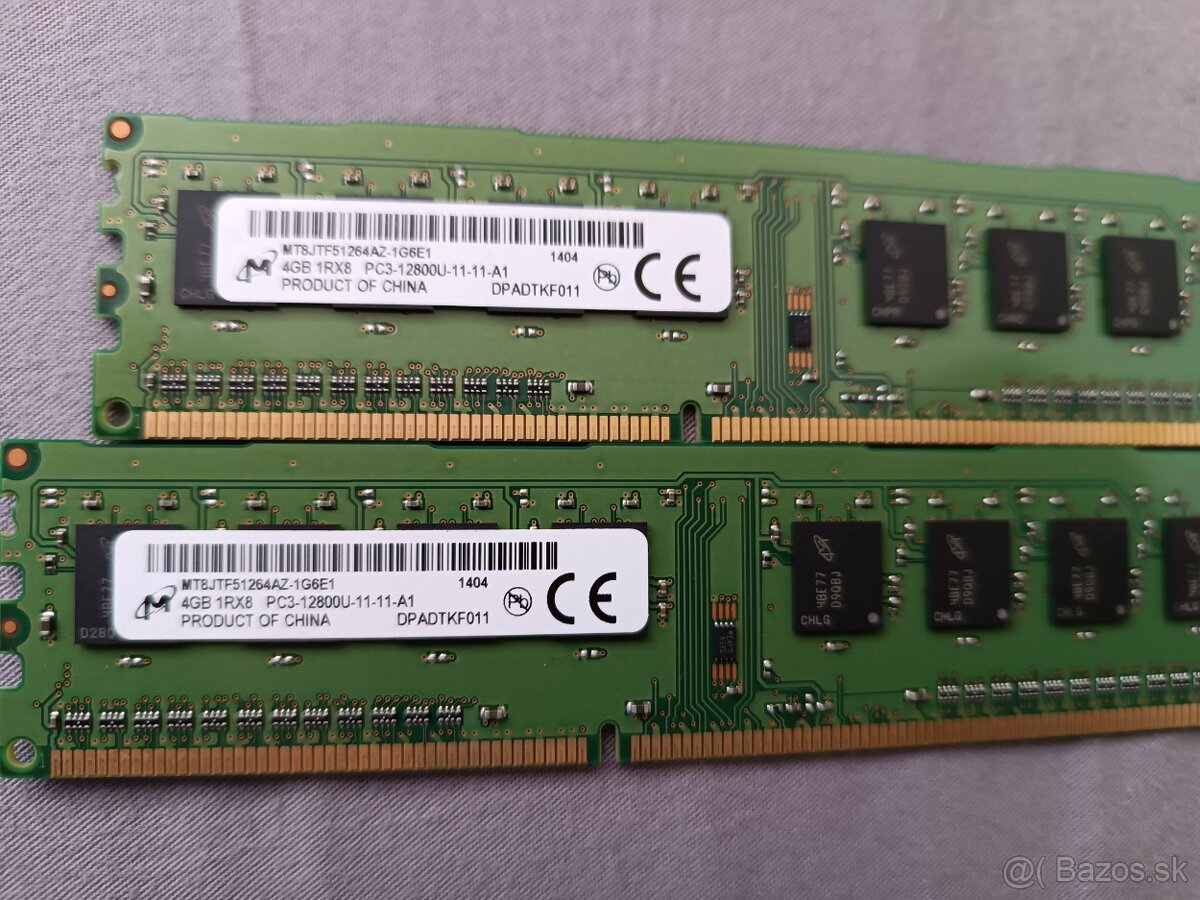 2kusy pamäť RAM 4+4Gb