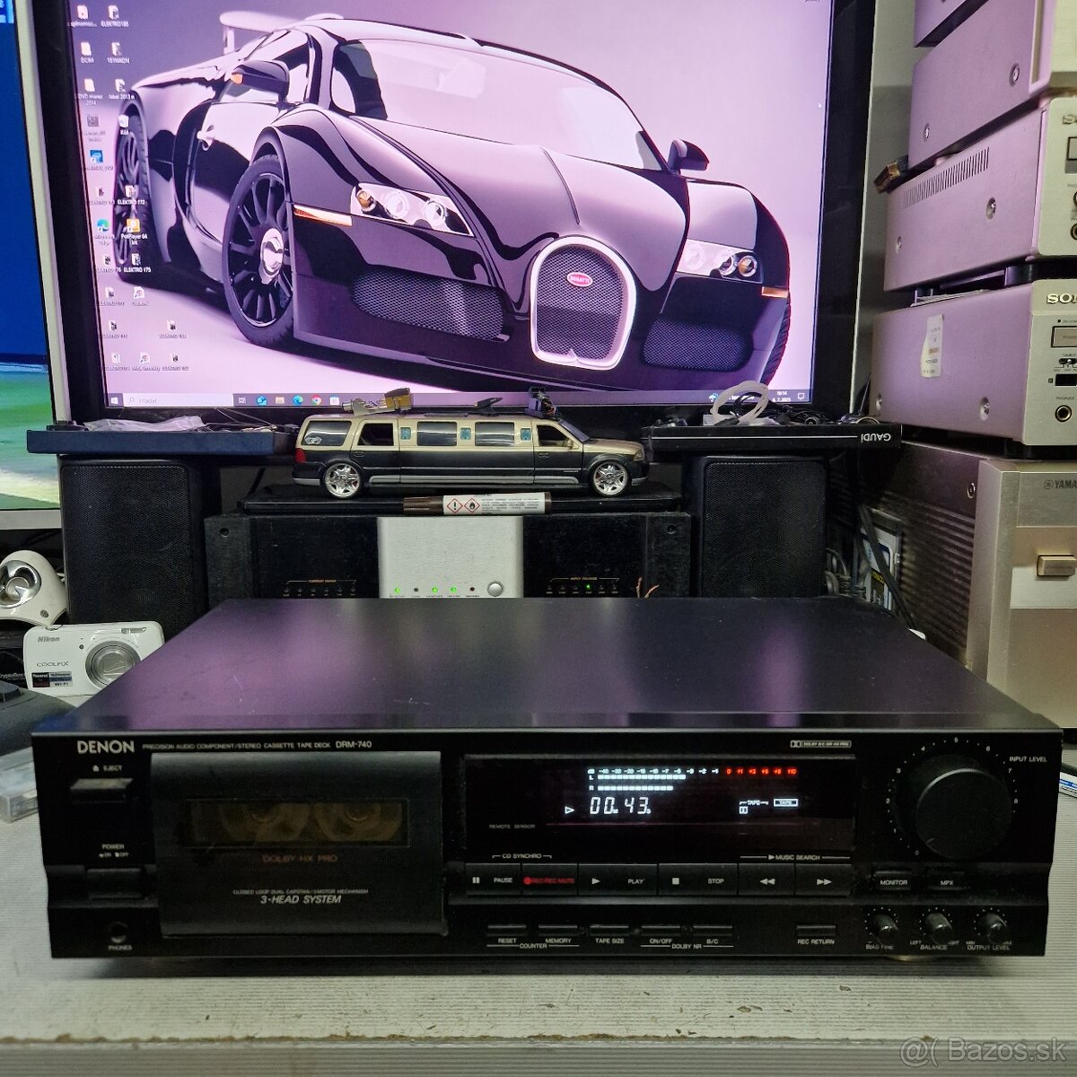 DENON DRM-740...kazetový deck , 3 hlavy , 3 motory ....
