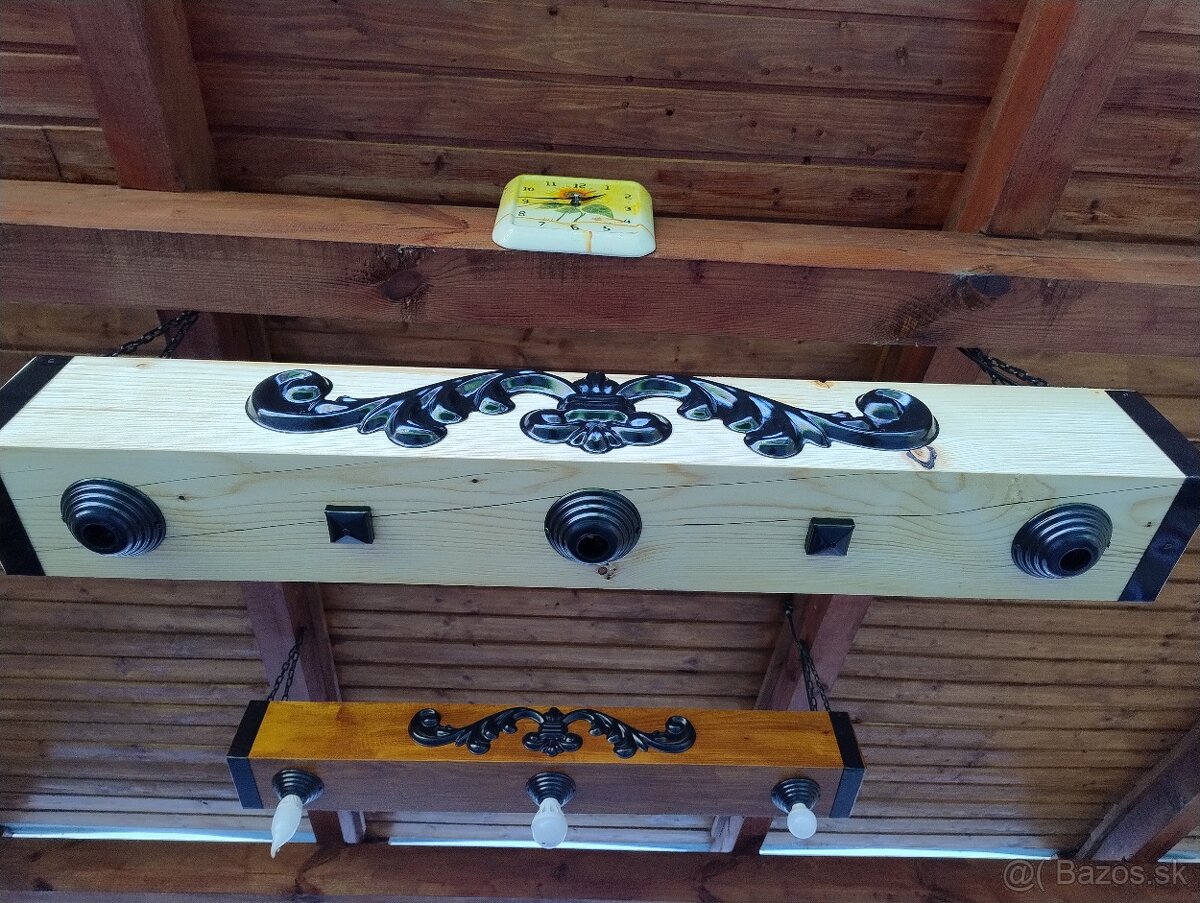 Lustre drevený hranol