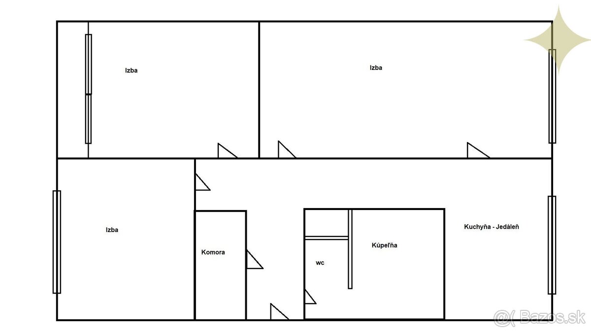 Prievidza / Útulný BYT 3+1, 3 posch., /Sever, 80 m2,