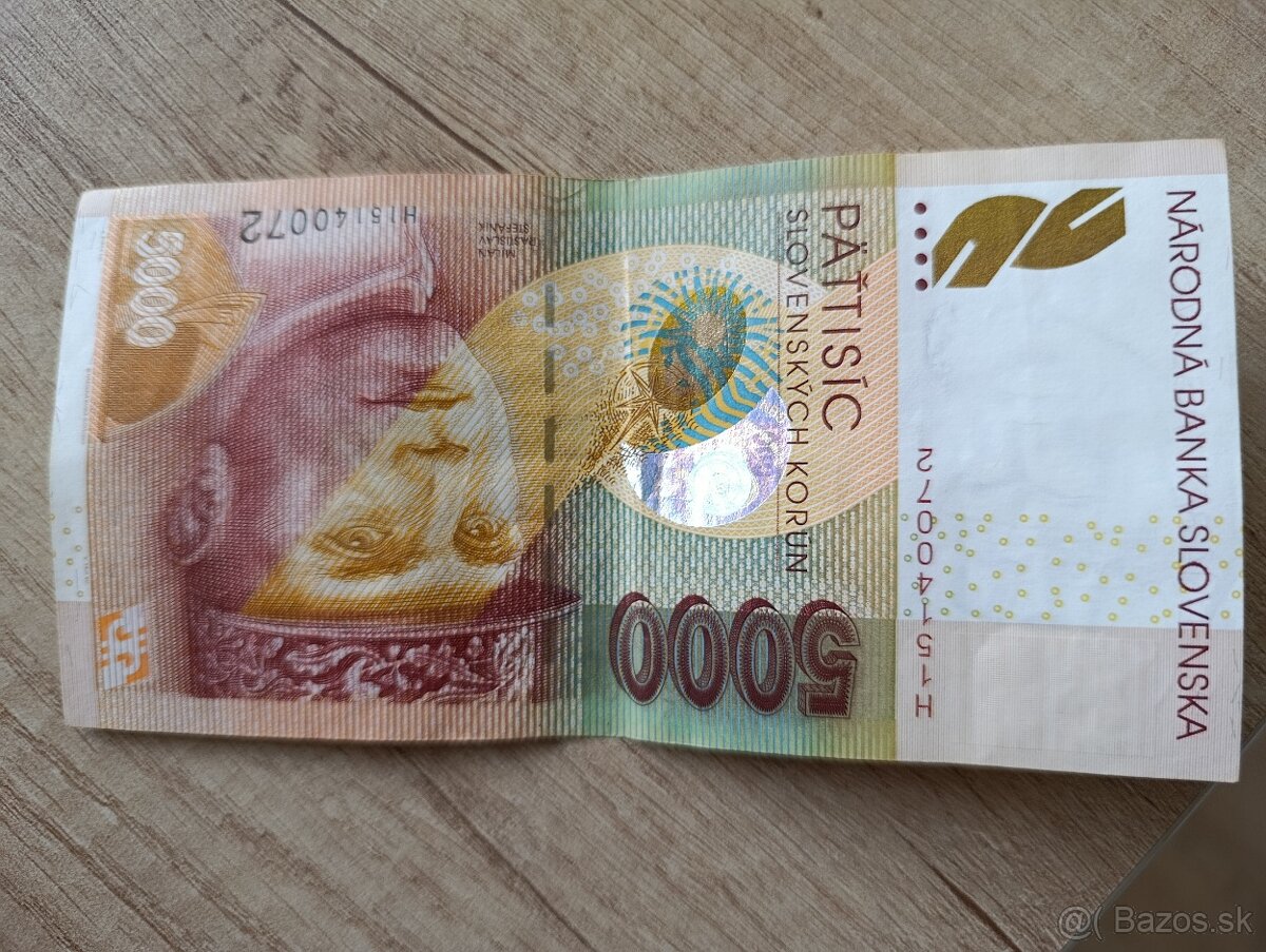 5000 slovenských korún (1999) – Séria H