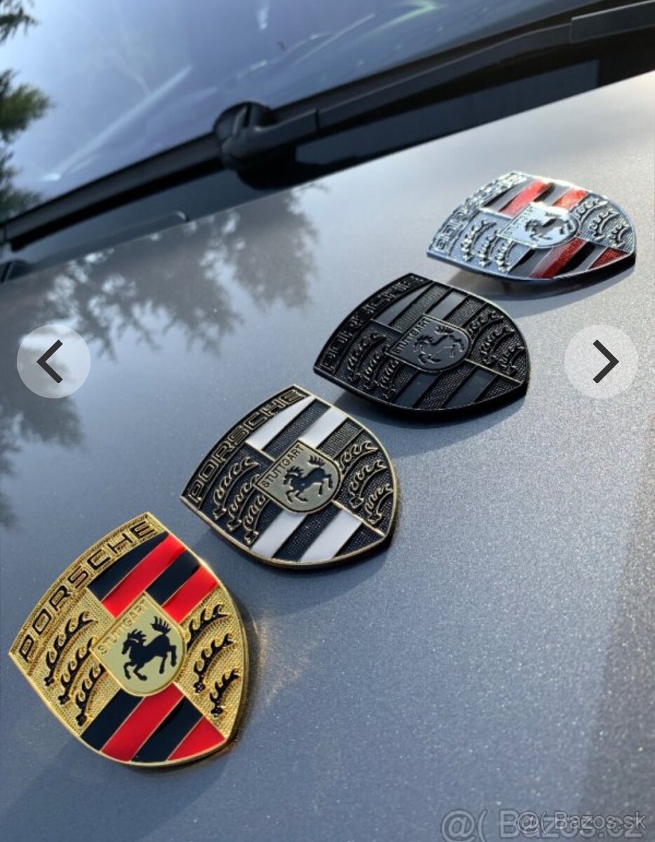 Porsche znak,logo,emblém na kapotu. 5 variant.