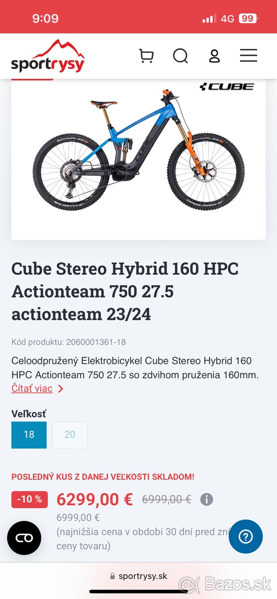Cube Stereo Hybrid 160 HPC Actionteam 750 27.5 actionteam 23