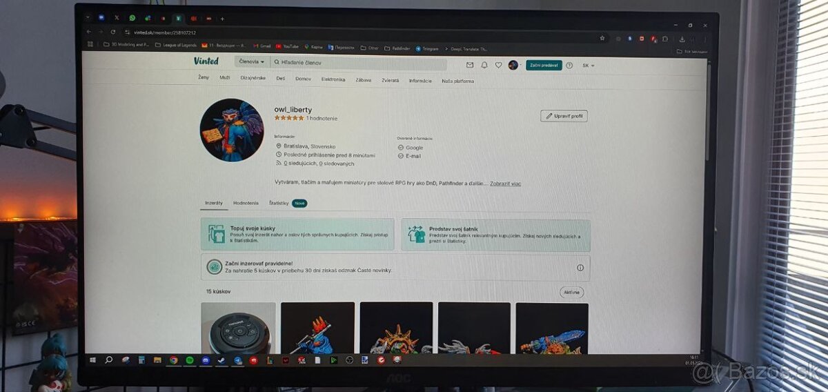 Monitor AOC 27" model 27G2U/BK