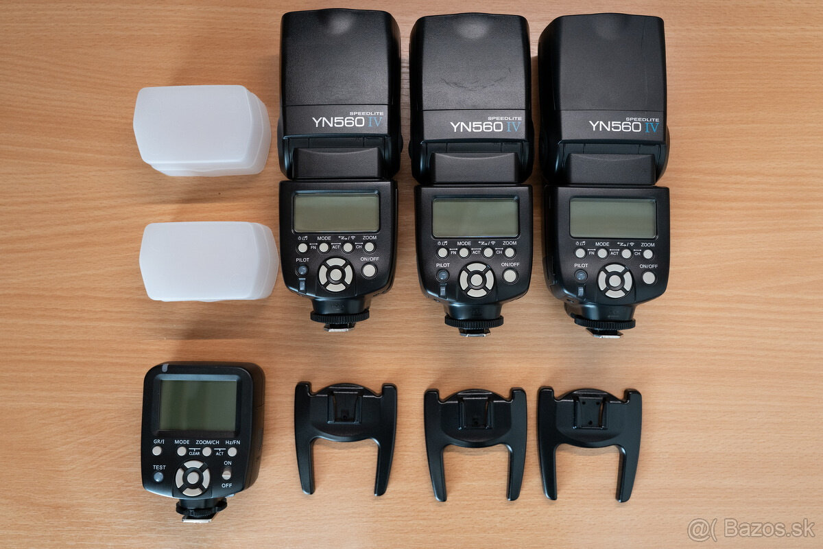Predám 3x externý blesk Yongnuo Speedlight YN560 IV + rádio