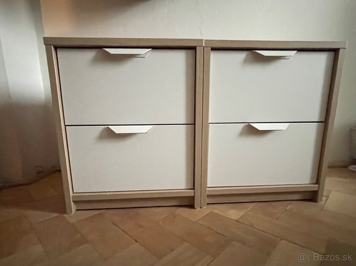 Predám 2 nočné stolíky Ikea Askvoll - rezervované