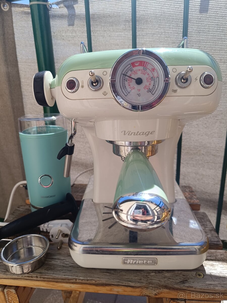 Ariete pákový kávovar plus mlynček na kávu