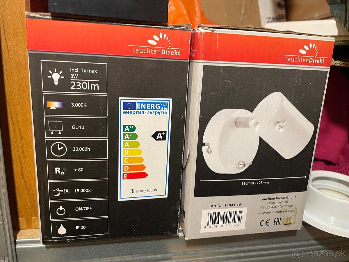 nastenne lampy gu10