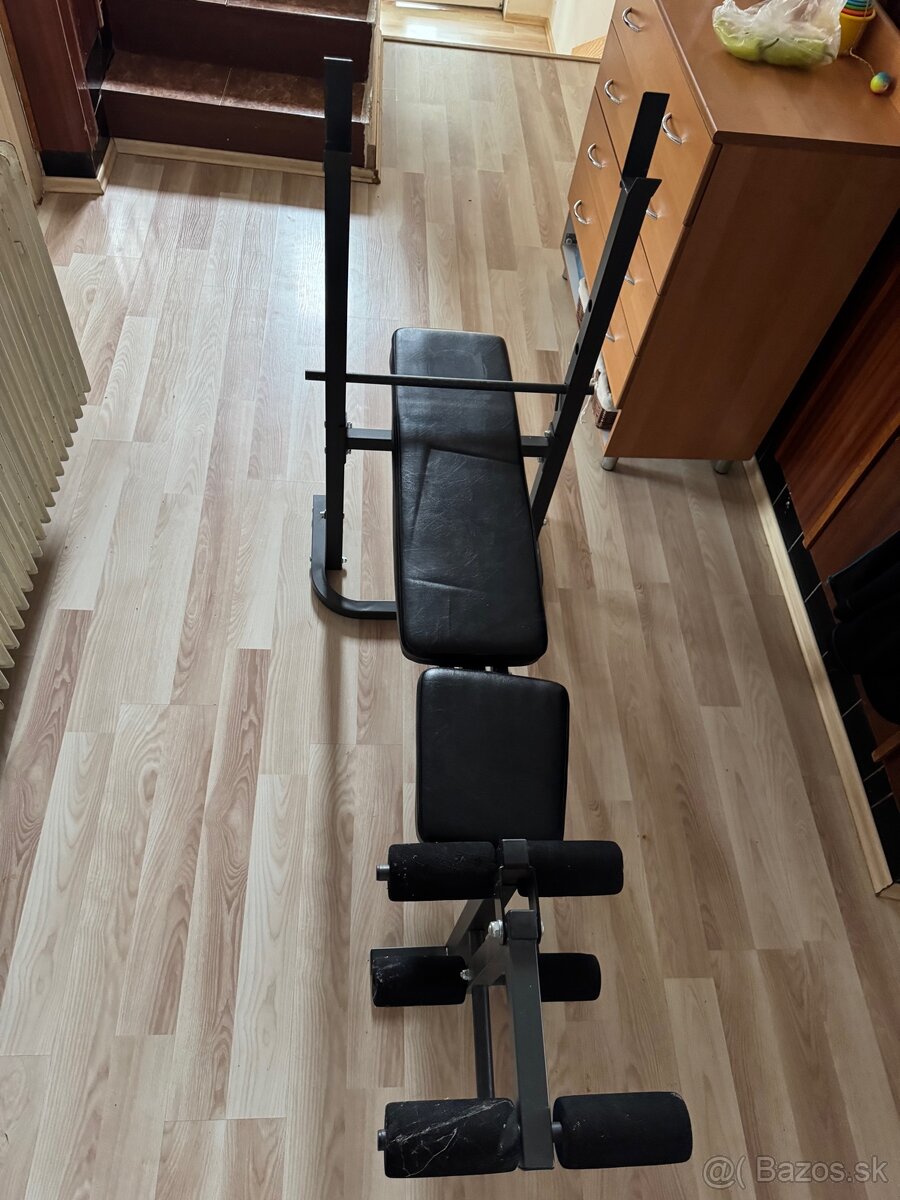 Bench press lavička + lavička na posilňovanie nôh