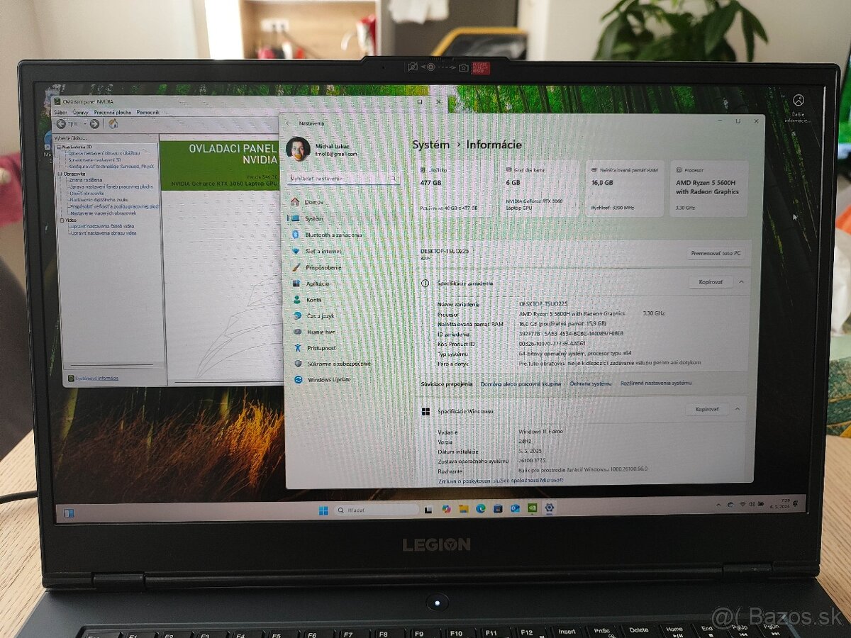 Legion 5, AMD Ryzen 5 5600H, 16GB Ram, 512 GB HDD
