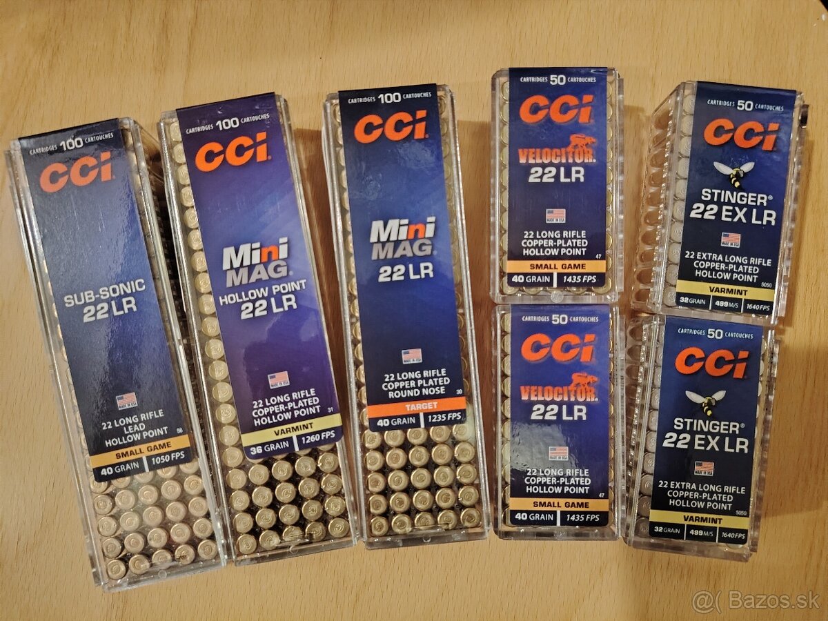 .22LR - CCI strelivo (rôzne)