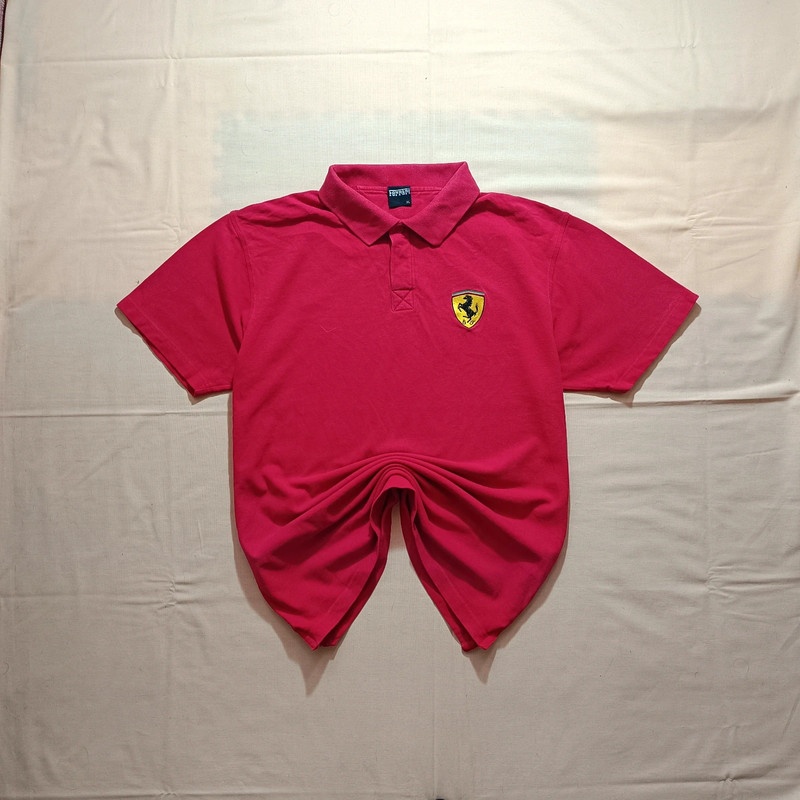 Ferrari červená polokošeľa s krátkym rukávom official tričko
