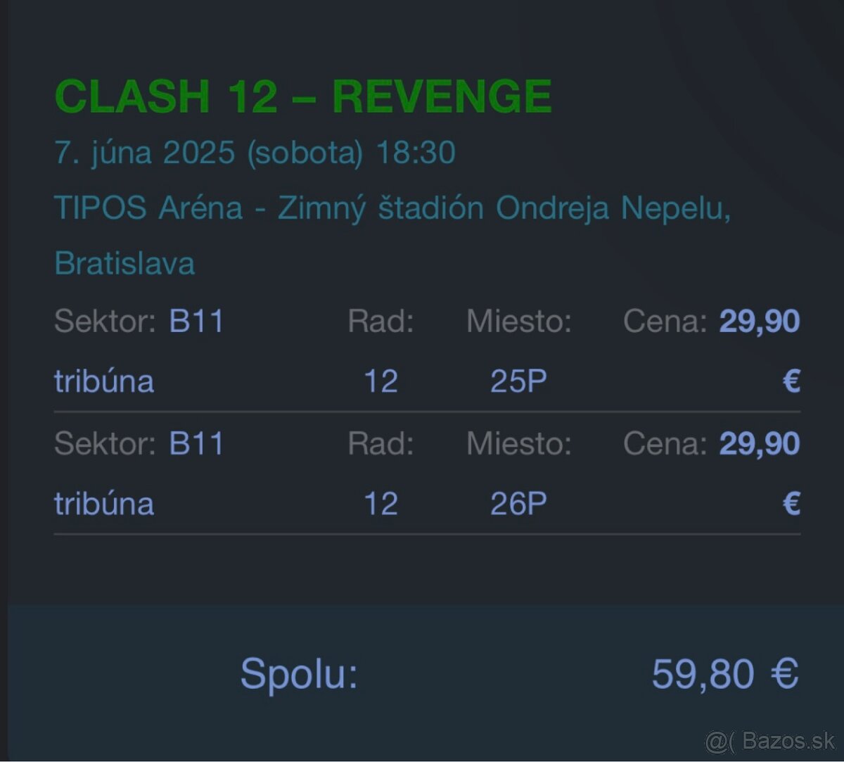 Vstupenky Clash 12