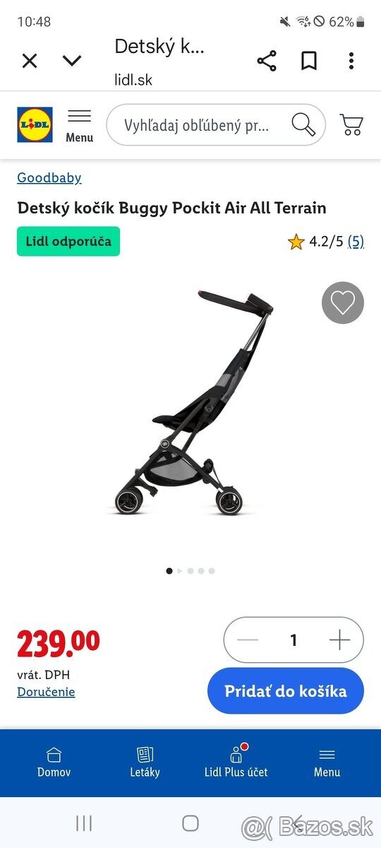Detský kočík Buggy Pockit Air All Terrain