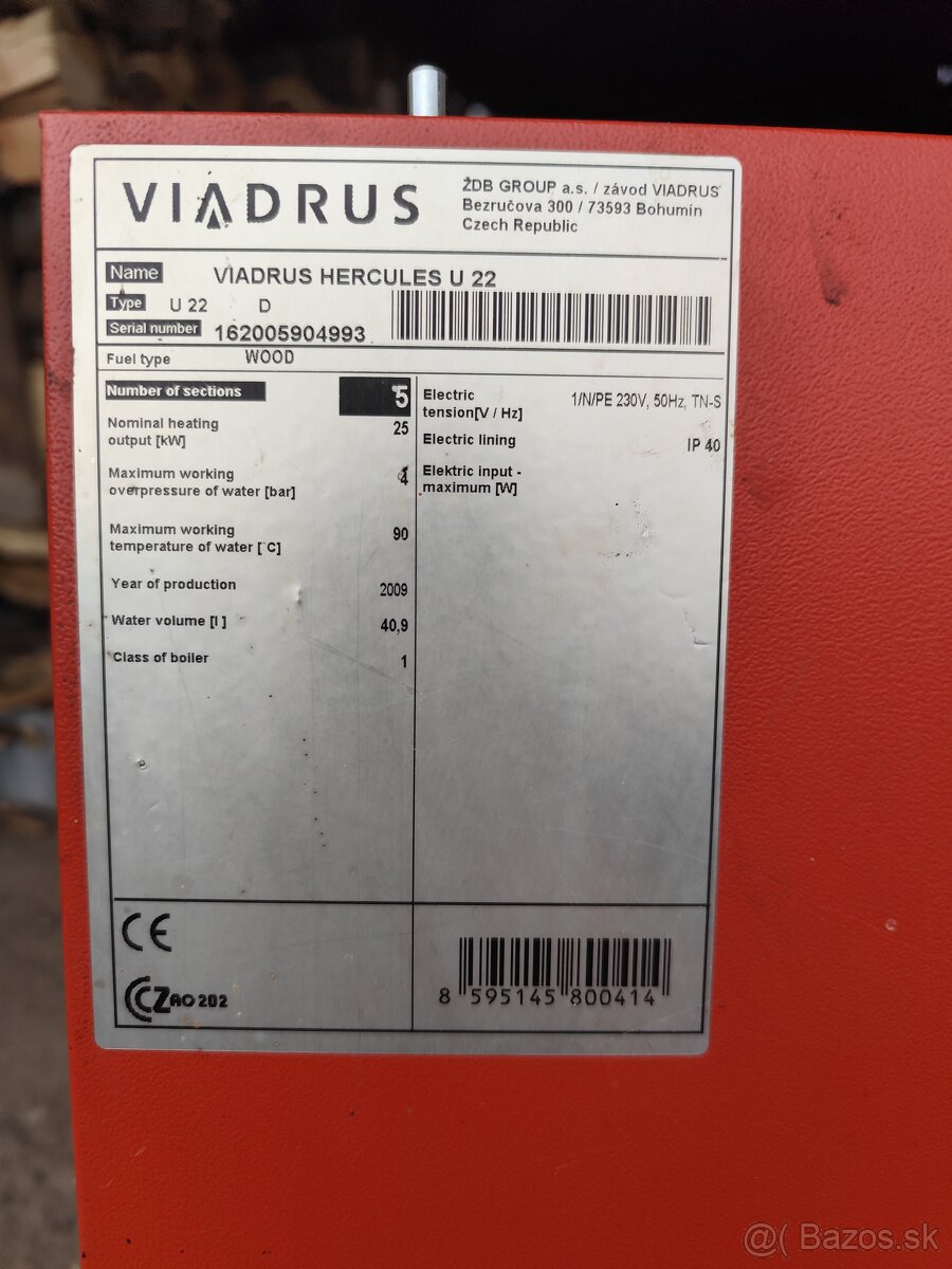 Predám Viadrus U22 na náhradné diely