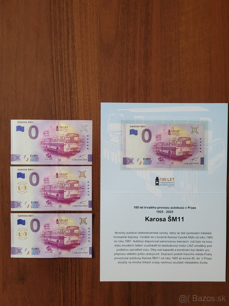 0 eurova bankovka 0€ bankovky 0 eurové bankovky Karosa ŠM 11